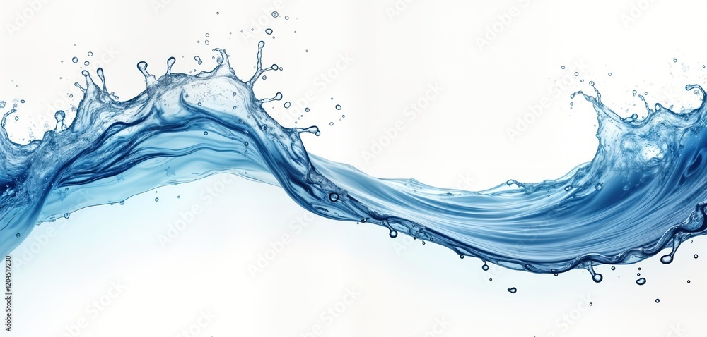 Aufkleber abstract image of flowing clean water. liquid motion creates dynamic splash, ripple effect. clear wa