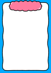 귀여운 구름 테두리 일러스트