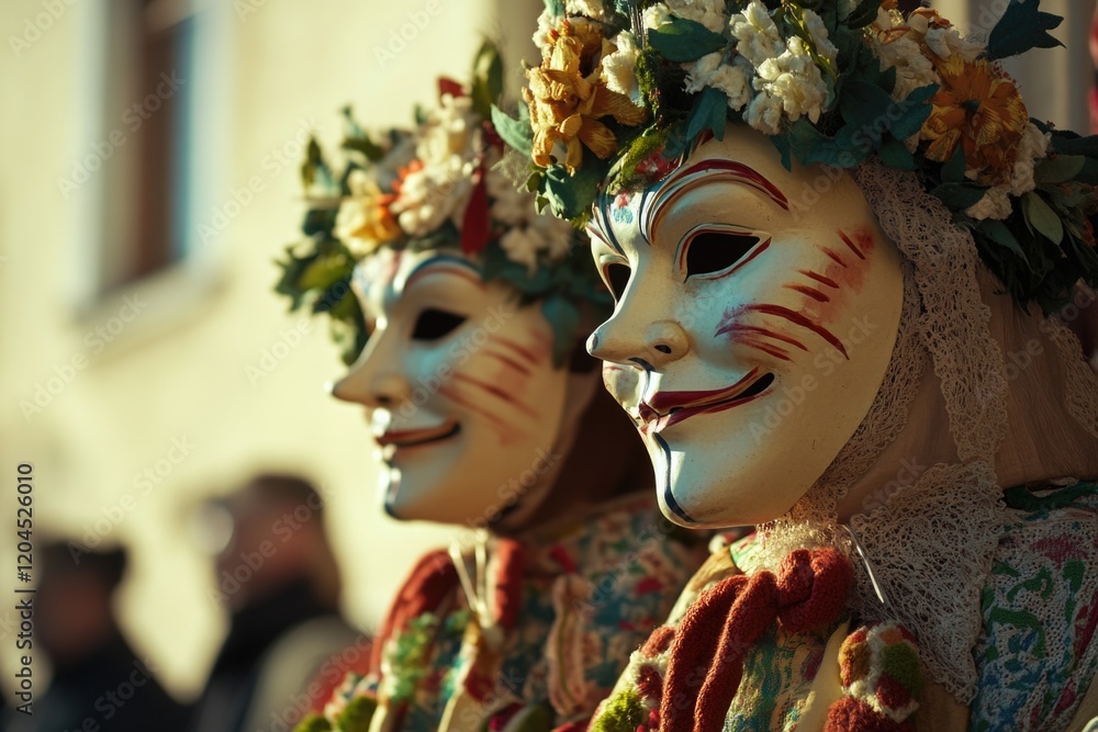 Poster a pair of masks sit side by side, awaiting use