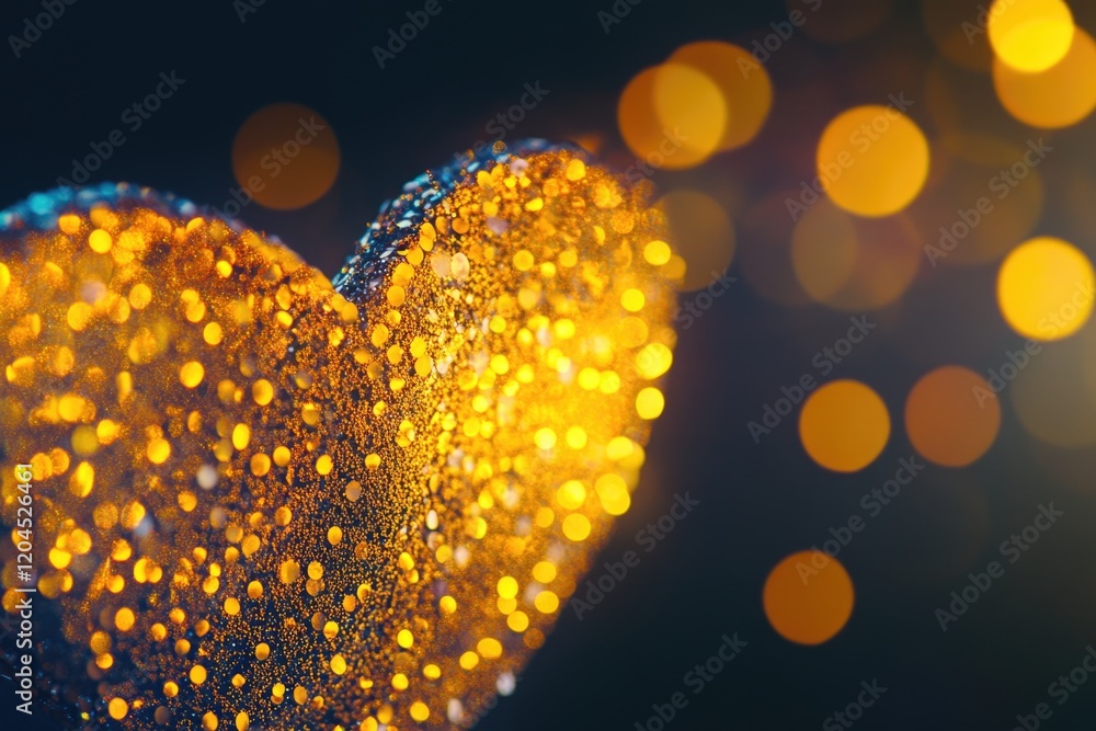 Aufkleber close up of a heart shaped object with soft lights in the background, ideal for romantic or celebrat