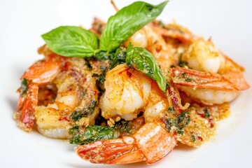 Fresh seafood dish, ideal for advertising restaurants or cooking shows