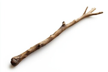 Fototapeta premium wooden stick isolated on white background