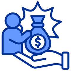  Sales and Job Activity Mixed Blue Icon