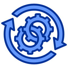  Sales and Job Activity Mixed Blue Icon