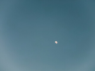 Clear sky with moon