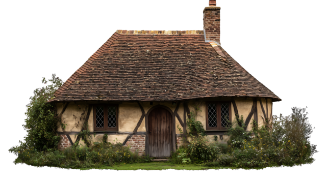 Oast house isolated on transparent background ,high resolution