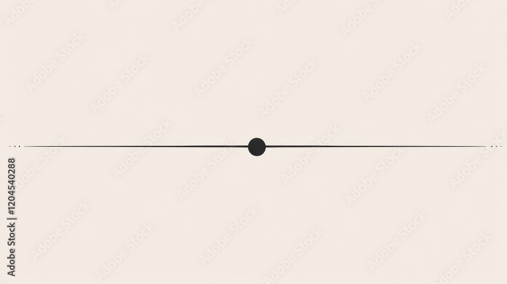 Leinwandbilder Minimalist design with a central dot and line on a neutral background for artistic expression and visual balance. Generative AI