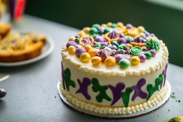 A sweet treat with colorful decorations