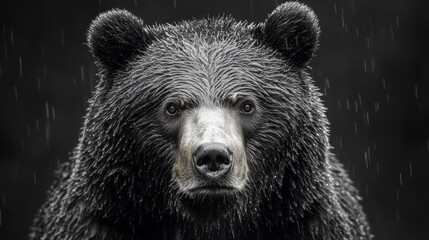 Male brown bear resting during the day