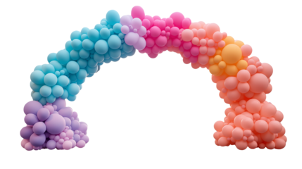Pastel Rainbow Balloon Arch for Party Decoration