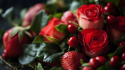 red roses in a garden