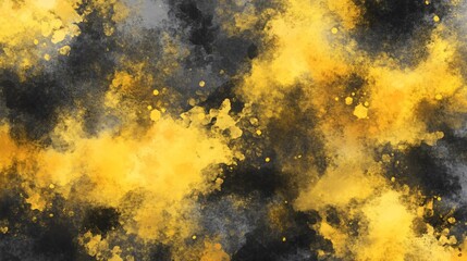 Abstract Gold Black Watercolor Texture Background