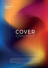 Fototapeta premium Vibrant abstract gradient background with a professional modern layout, featuring smooth color transitions in red, orange, and blue hues, ideal for branding, presentations, and design projects.