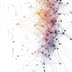 Network visualization depicting interconnected nodes and pathways showcasing data relationships in a digital format. Generative AI