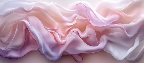 Obraz premium Soft pastel ombre fabric draped elegantly.