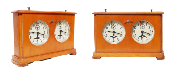 Vintage chess clocks set