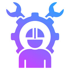 Financial Production Partners Glyph Gradient Icon