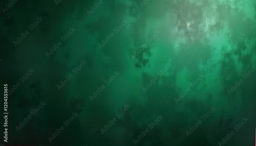 Poster Abstract green textured background with empty space suitable for text design. Deep green shades create grunge effect mimicking natural material. Blank canvas background evokes natural themes. Visuals