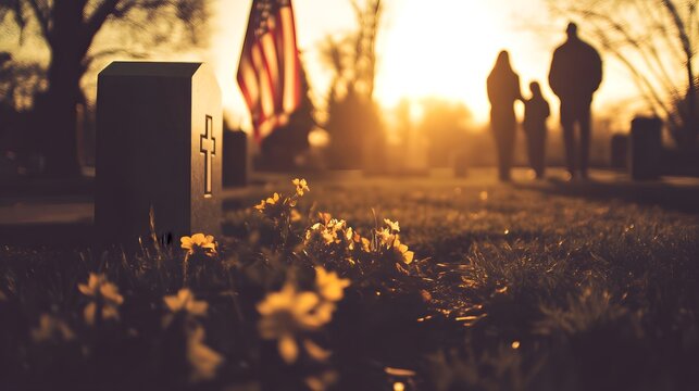 sunset in the cementry