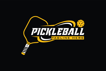 Pickleball logo vector and sports logo.