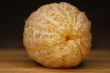Peeled Orange Close Up, Orange without peel