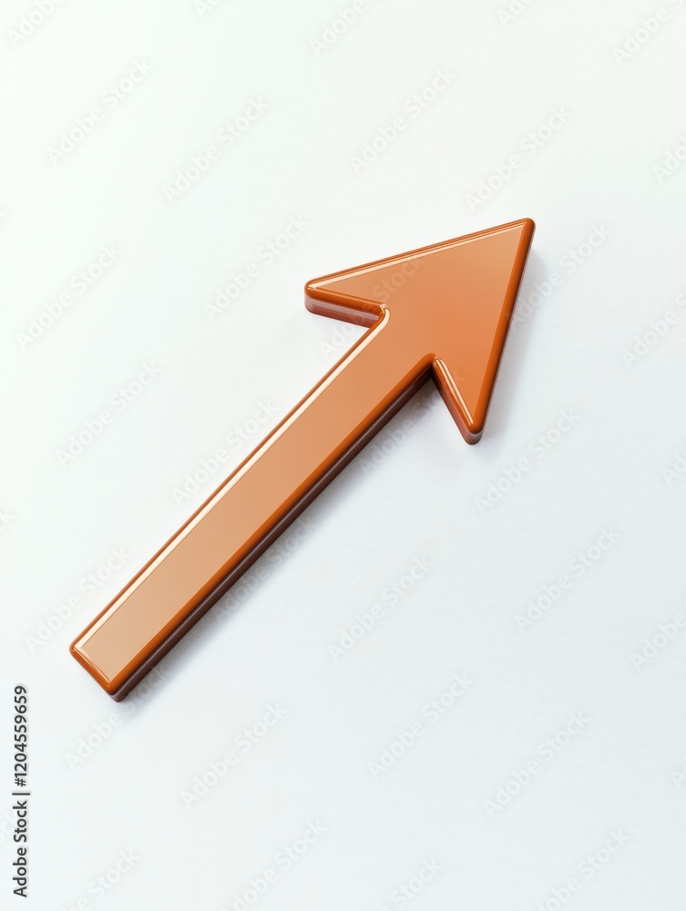 Aufkleber Arrow pointing upward symbolizing growth and progress in a minimalist design for use in various contexts. Generative AI