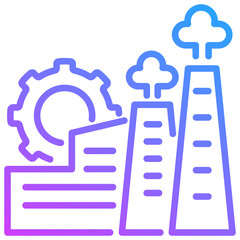 Obraz premium Economic and Industrial Growth Otline Gradient