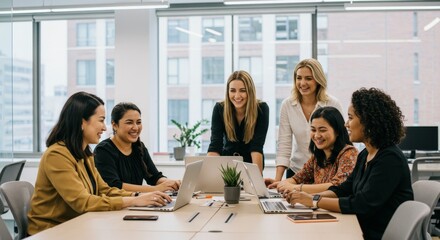business team working together in office