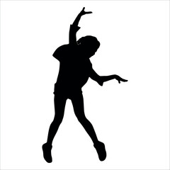 Woman Modern Dance silhouette vector illustration