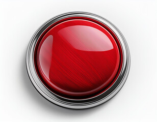 red button isolated on white background