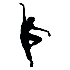 Woman Modern Dance silhouette vector illustration