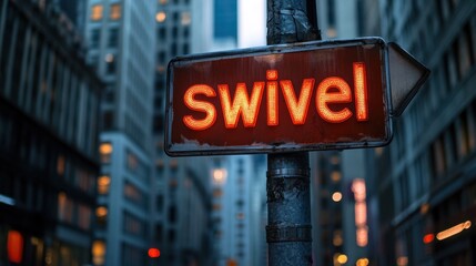 Obraz premium Close-up of a Vintage Urban Street Sign with the Word 