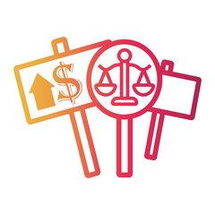 advocacy Line Gradient Icon