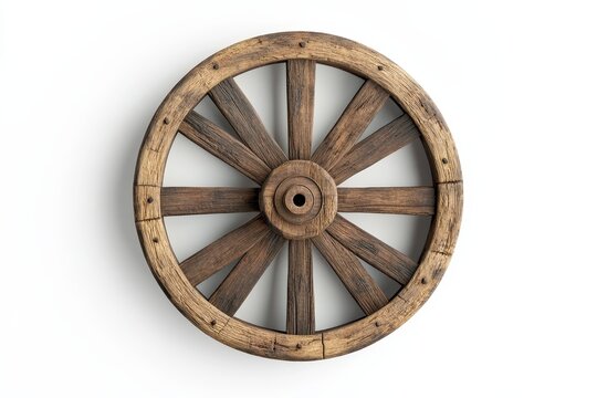 Modern car tire juxtaposed with an ancient wooden item on a transparent backdrop