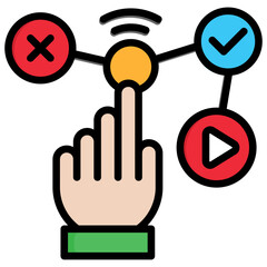 interface management Lineal Color Icon