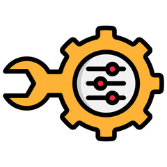 interface management Lineal Color Icon