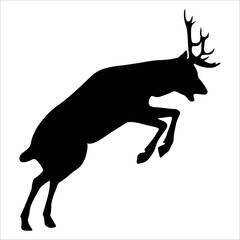 Animal Deer Jumping and running Vector illustration
