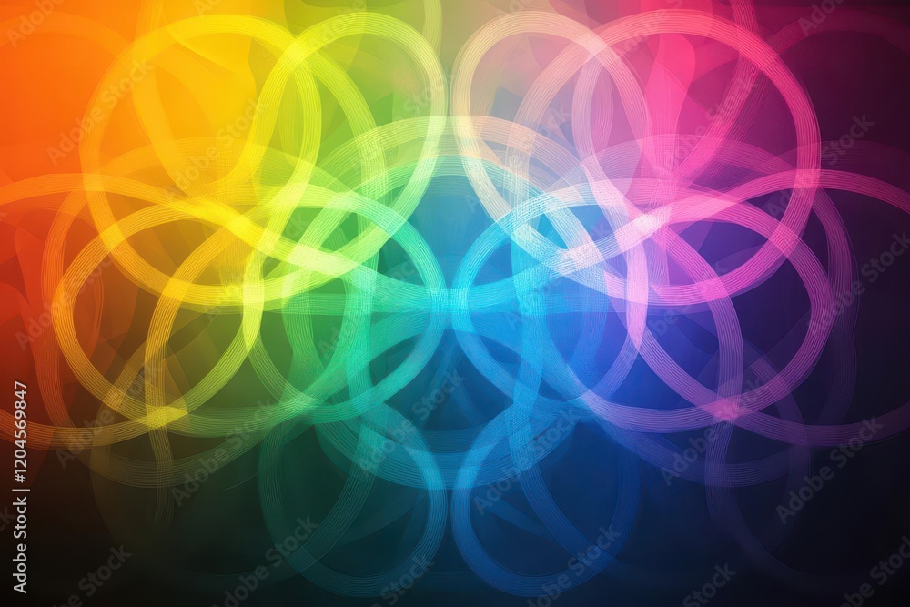 Poster vibrant abstract background featuring colorful overlapping circles in vivid hues creating a dynamic 