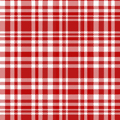 red and white tablecloth