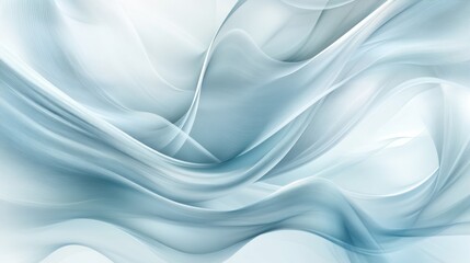 Obraz premium Abstract light blue and white flowing wave background.