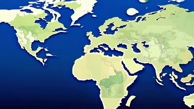 Cinematic Map revealing and zooming in on on Cuba Country Map Alpha video with Country Name revealing | Cuba country Map and title revealing alpha video for editing template conceptual