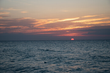 A beautiful sunset over the sea. in Varadero, Cuba.