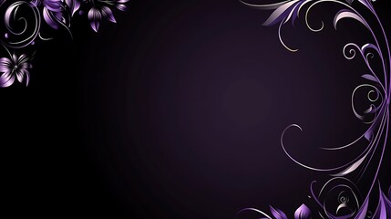 Elegant Purple Floral Design Frame Background