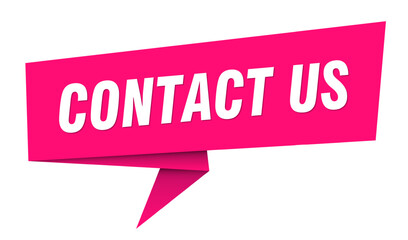 contact us banner. contact us speech bubble, label, sticker, sign template