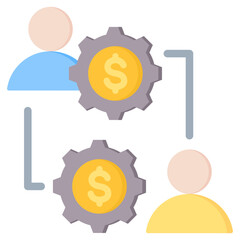 Business To Business Flat Icon