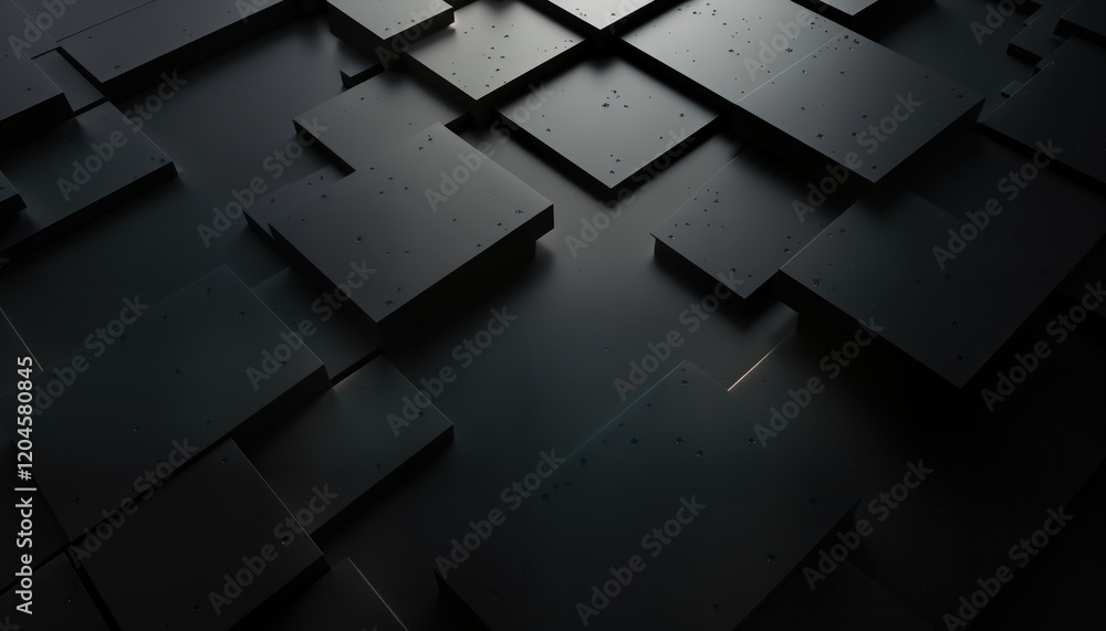 Leinwandbilder abstract tech background with dynamic layered mosaic. modern design of dark shapes. futuristic or co
