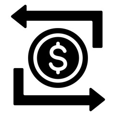 Cashflow Glyph Icon