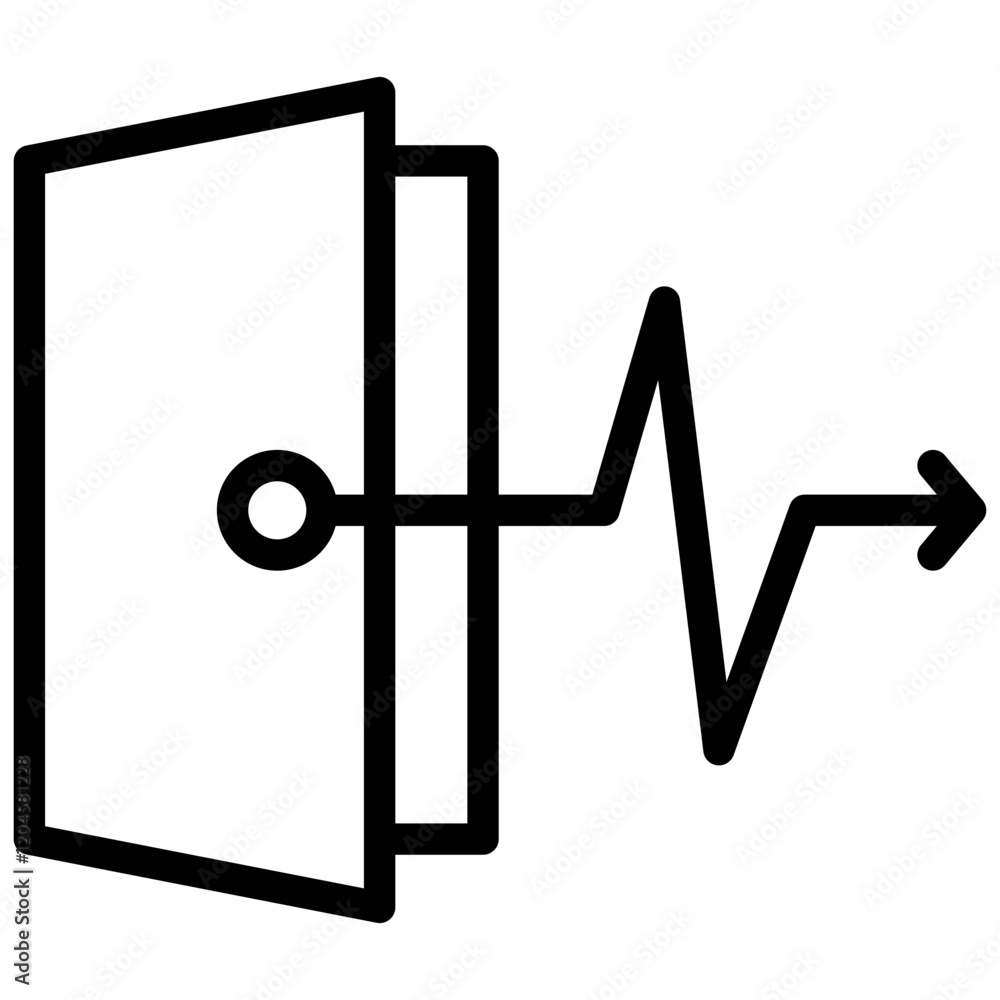 Aufkleber Exit Strategy Outline Icon