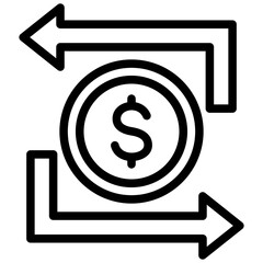 Cashflow Outline Icon