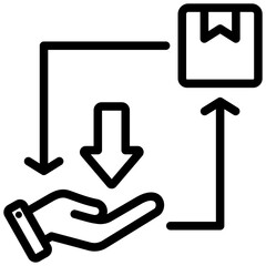 Supply Demand Outline Icon